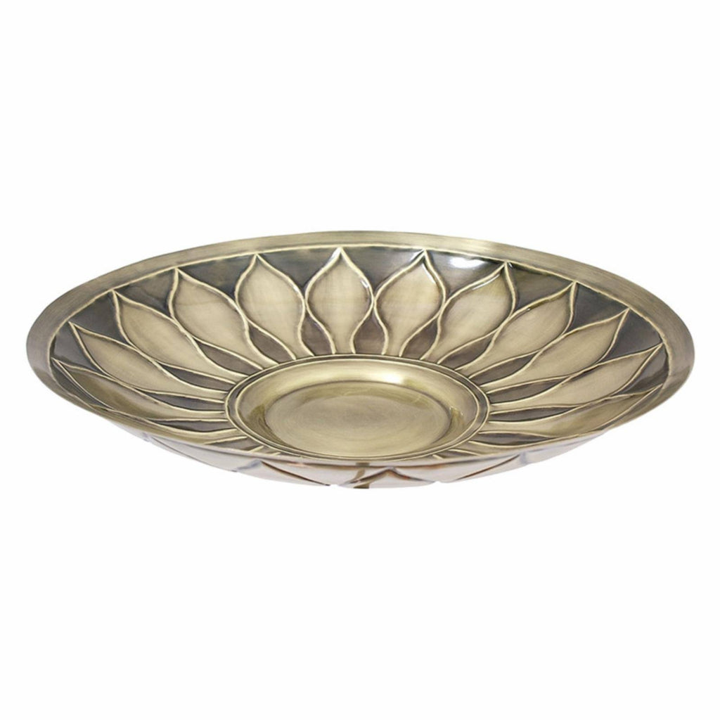 Brass Birdbath with Stake R692