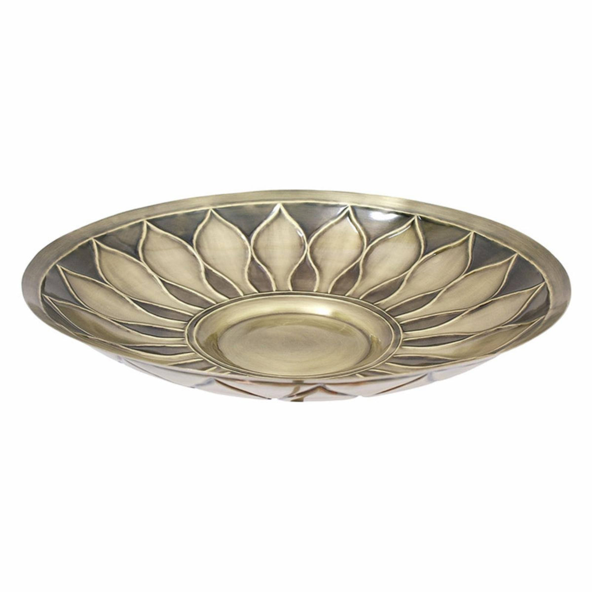 Brass Birdbath with Stake R692