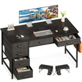 Rustic Brown 40 Inch Computer Desk with 6 Drawers N59049