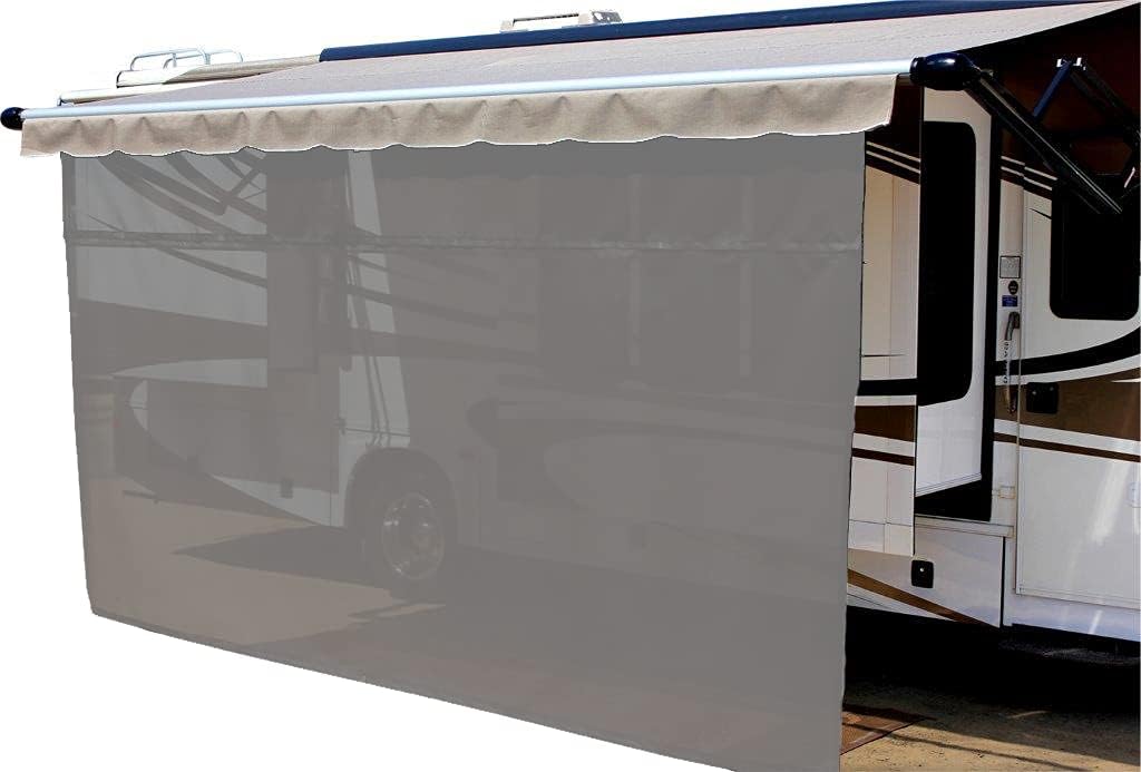 Solar Mesh Sunscreen for 12V Electric RV Awning - 13' x 6' - Grey V400989