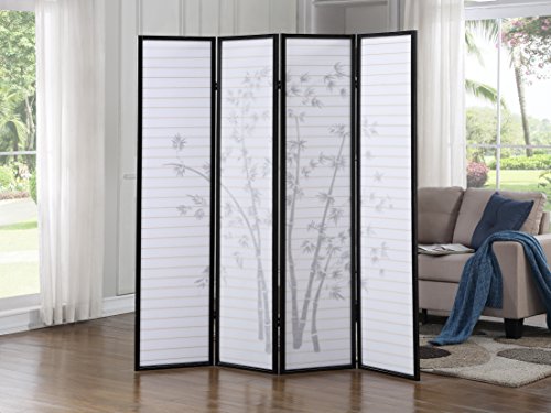 Black 3-Panel Shoji Room Divider Screen D641