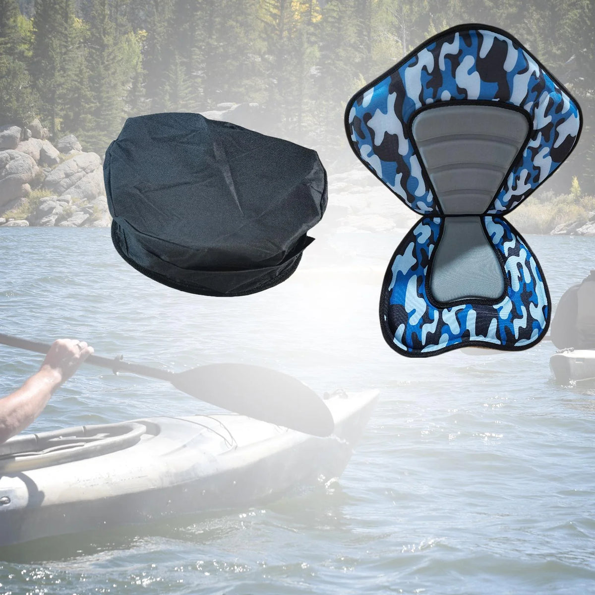 Kayak Seat Back Support Pad with Adjustable Strap C5402
