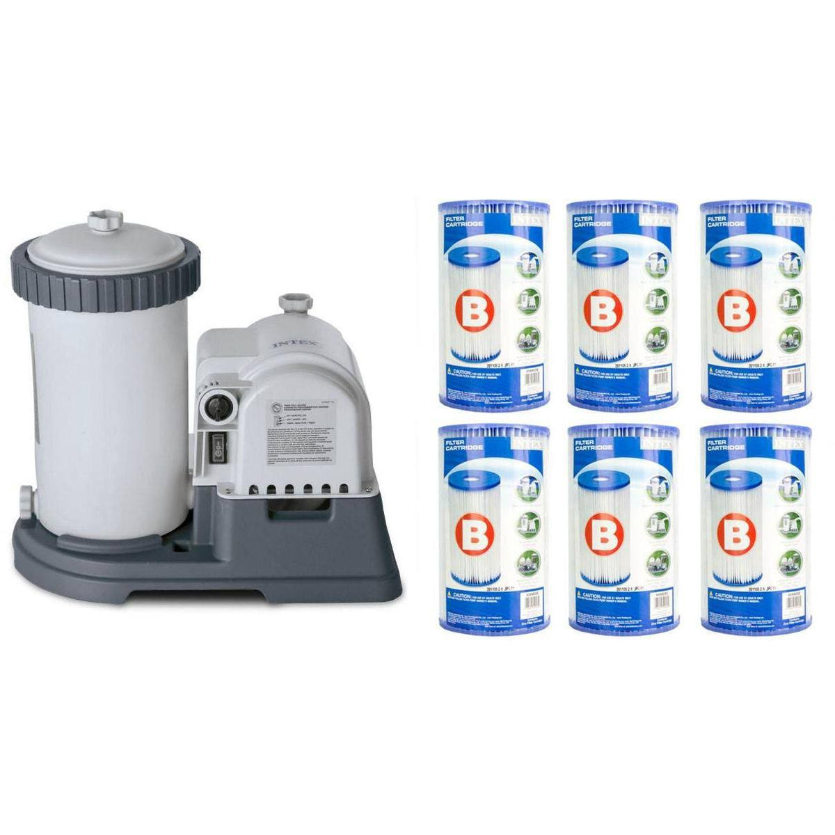 Krystal Clear Pool Filter Pump with 6 Type B Cartridges S814925