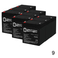 12V 5Ah SLA Battery 9 Pack K64018