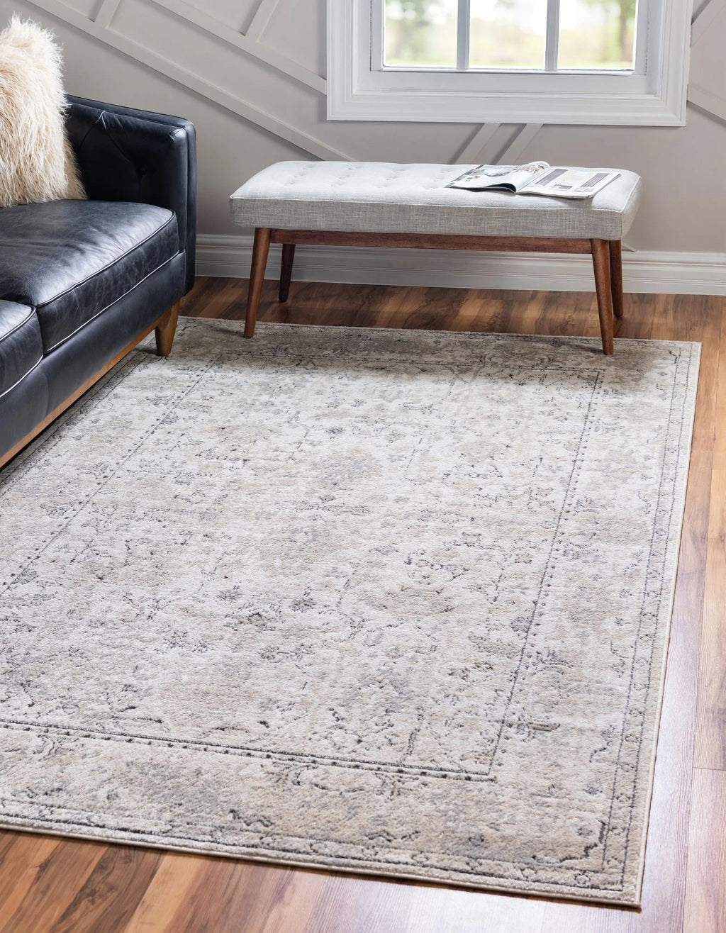 Ivory Low-Pile Rug S9034