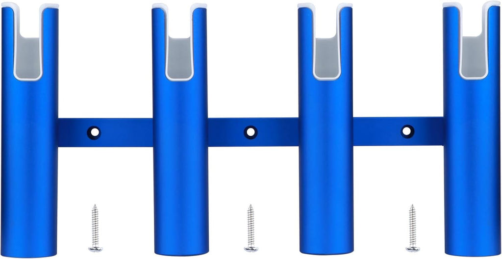 Aluminium Wall Mounted 4 Tubes Fishing Rod Holder, Pack of 2 D80284