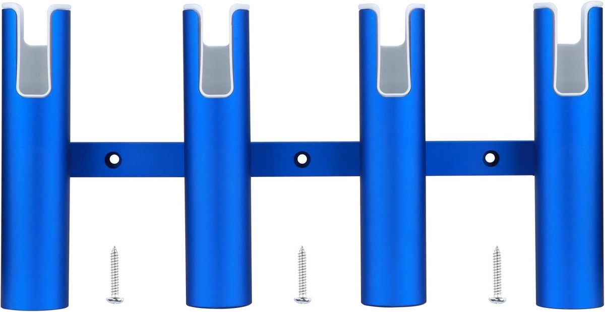 Aluminium Wall Mounted 4 Tubes Fishing Rod Holder, Pack of 2 D80284