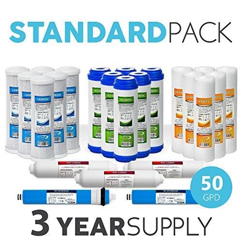 23 Filters with 50 GPD RO Membrane Replacement Filter Set T418996