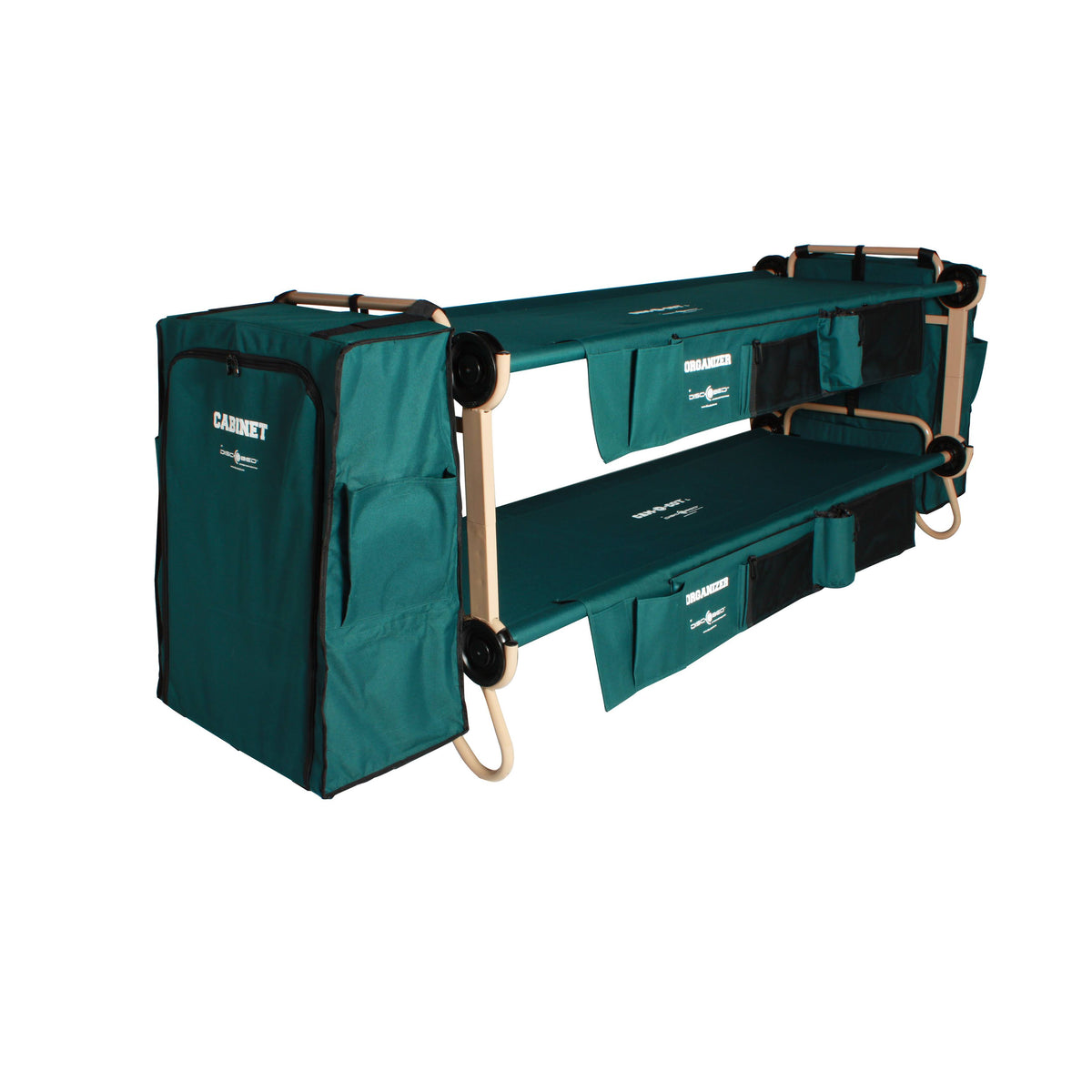 CamOBunk Large with 2 Organizers Cabinets - Green - Camping B55463