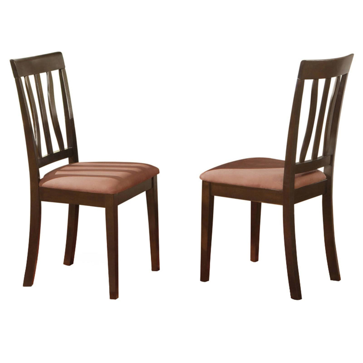 Antique Dining Chair with Microfiber Seat - Set of 2 Y434746