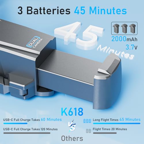 Drone with Camera 1080P FPV Quadcopter Brushless Motor Black N4204