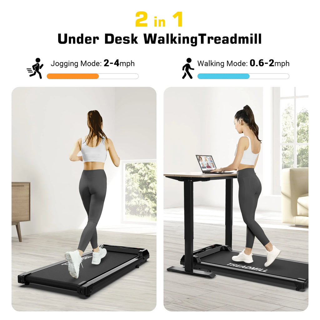 Black Portable Under Desk Treadmill Walking Pad C1197