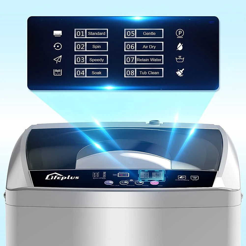 Portable Full-Automatic 1.8 Cu. ft. Top Load Laundry Washer H7204