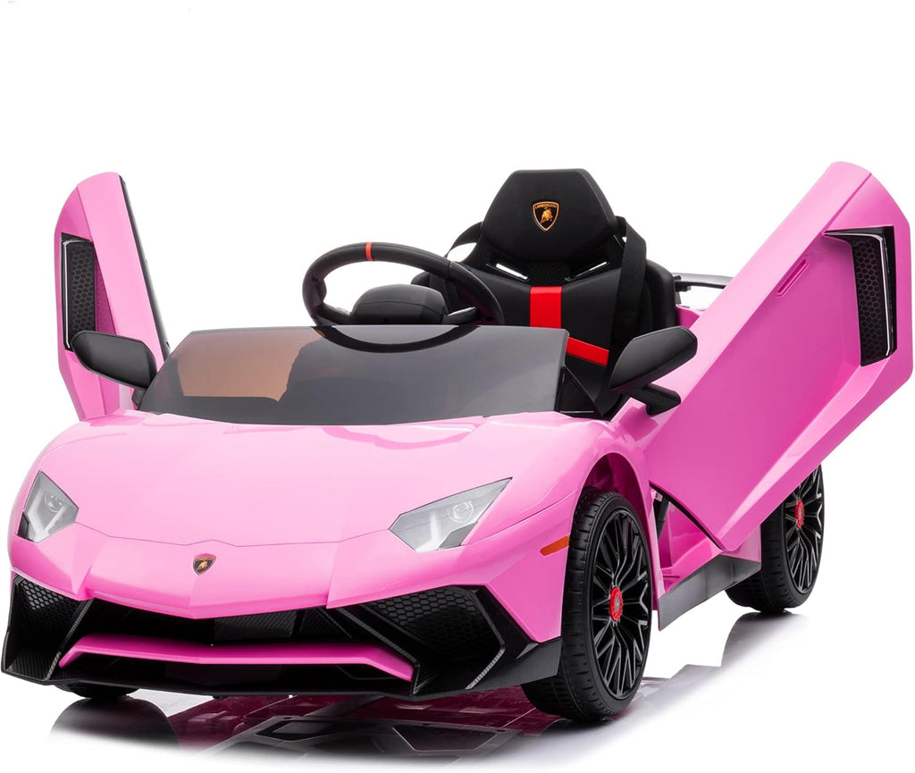 12V Licensed Lamborghini Aventador Battery Powered Sports Car Toy - Black R55168