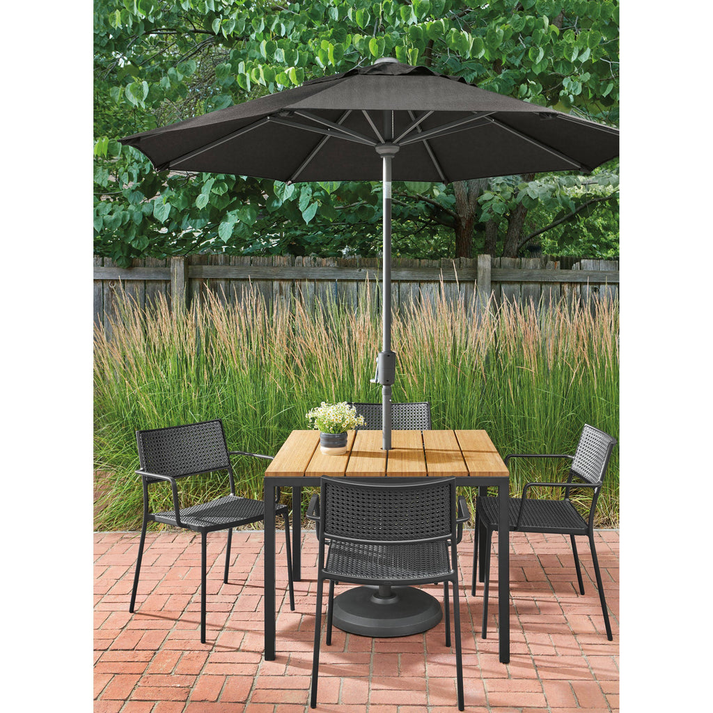Orange Recycled HDPE Parsons Patio Table Y43733