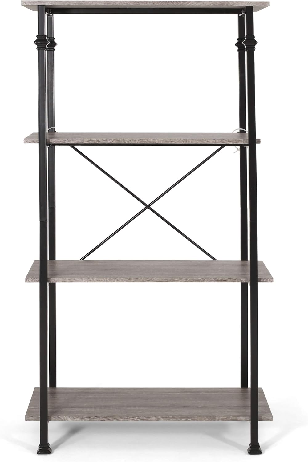 4-Layer Bookcase, Brown + Dark Bronze S316062