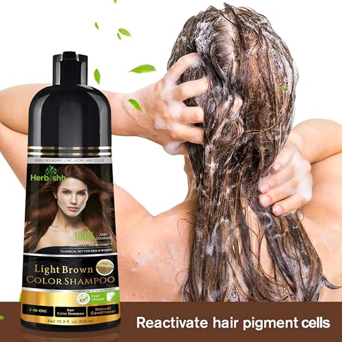 Dark Brown 500 Ml Hair Color Shampoo I1851