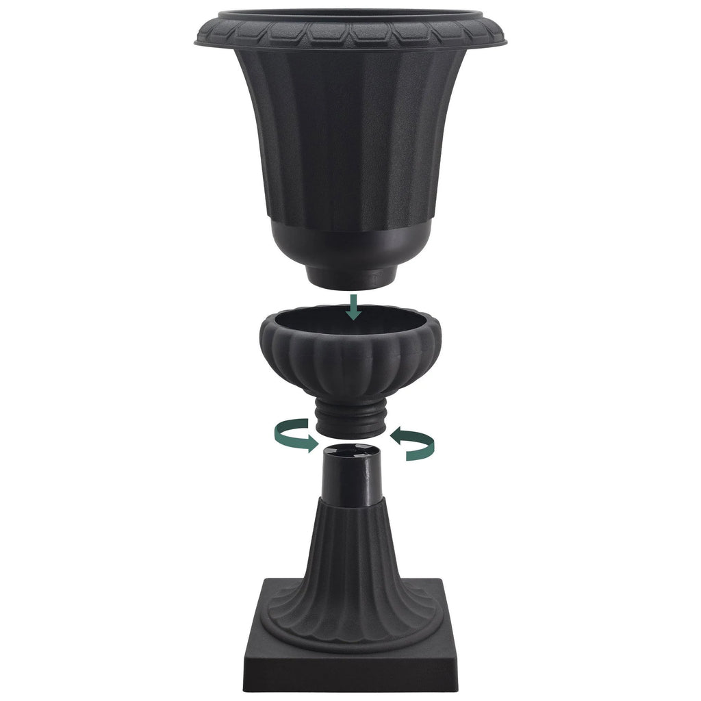 Black Plastic Urn Pack of 2 G9985