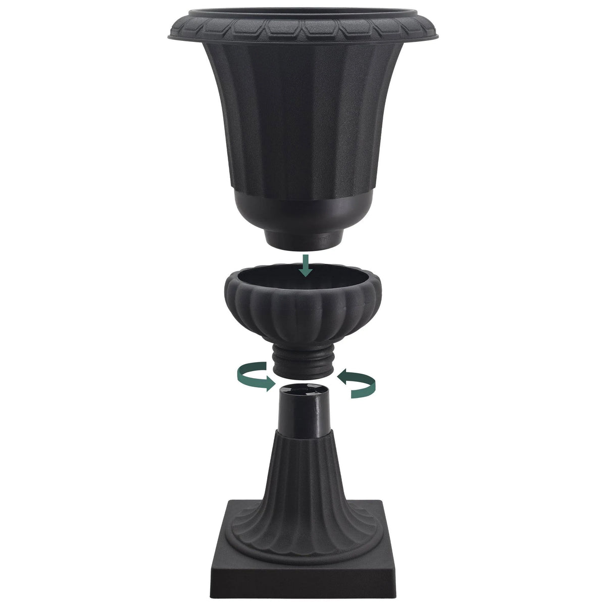 Black Plastic Urn Pack of 2 G9985