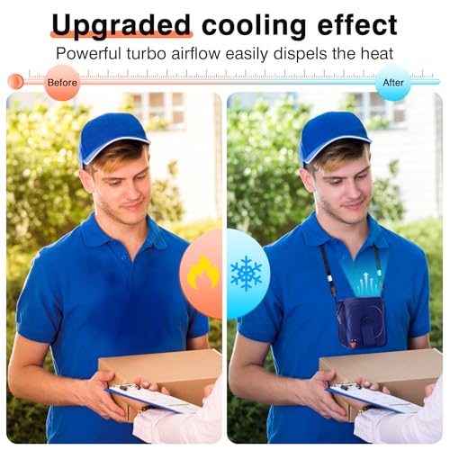Portable Rechargeable Wearable Waist Fan C3714