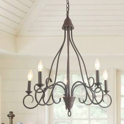 Chestnut 5 - Light Candle Style Chandelier C103