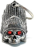 Indian Skull Diamond Bell Motorcycle Biker Bell Accessory Key Chain U97767