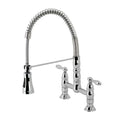 Deck Mount Pull-Down Sprayer Kitchen Faucet Polished Chrome A866