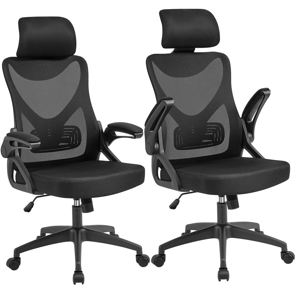 Set of 2 Black High Back Office Chair X393196