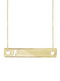 14K Gold Over Silver Bar Necklace C6916