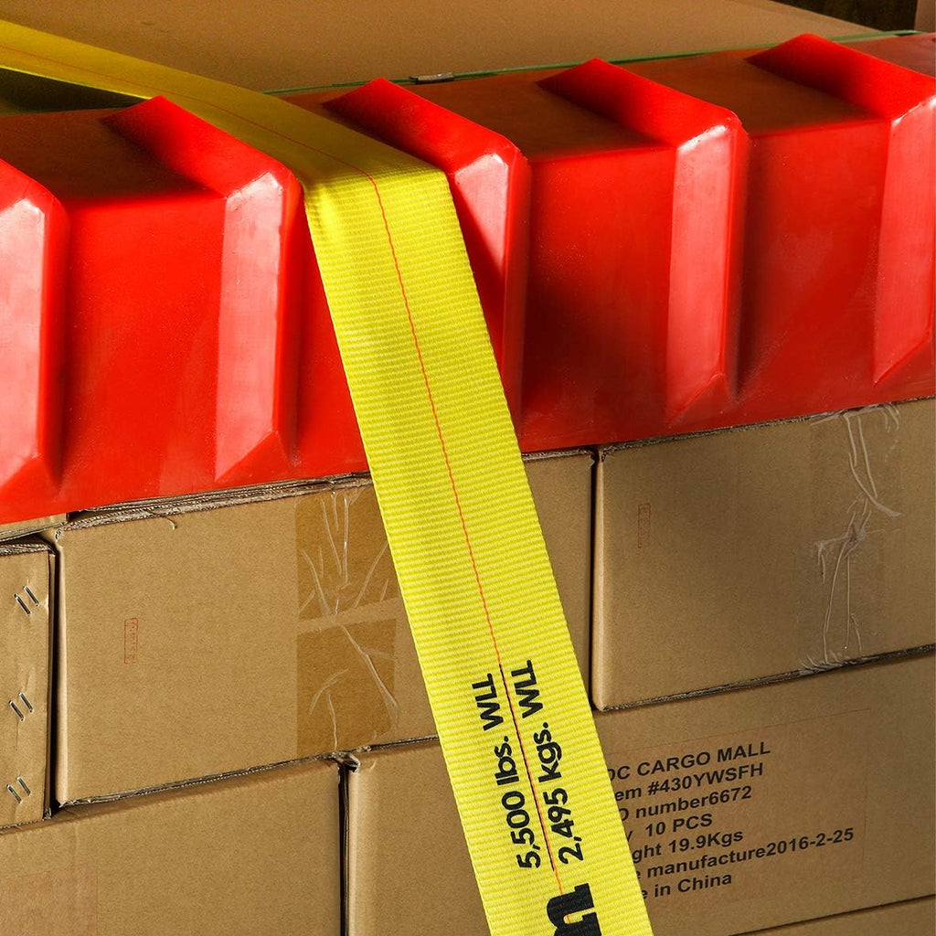 10 Winch Straps, 4 x30' Flatbed Trailer Tie Downs with Flat Hooks L6710