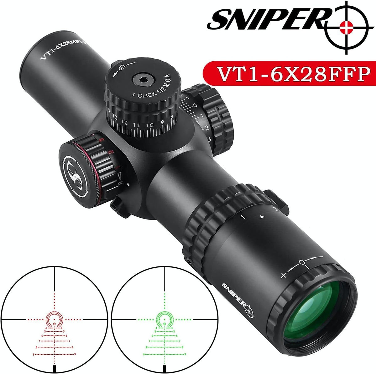 1-6X28 FFP CQB Scope with Red/Green Illuminated Reticle N99953
