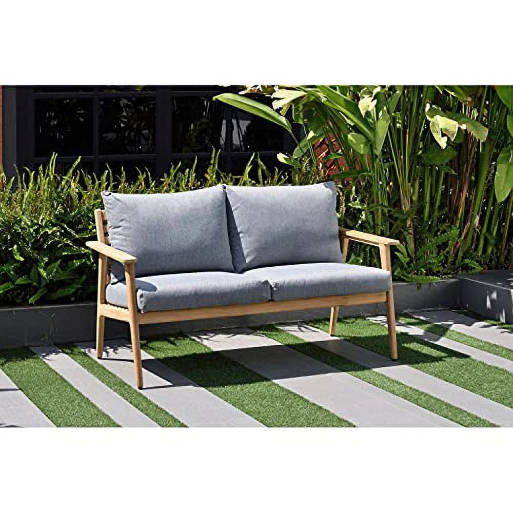 Teak Patio Sofa with Olefin Cushions B87554