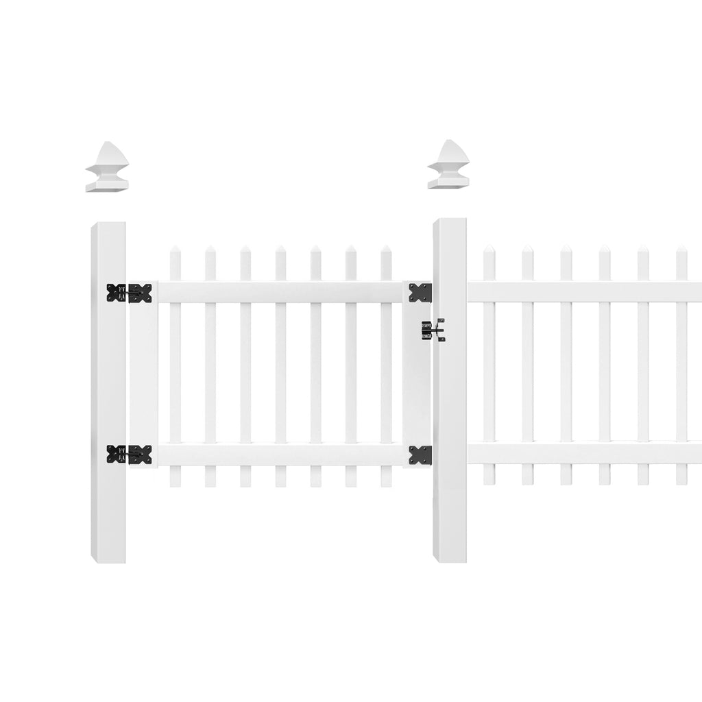 White Vinyl Picket Fence Gate X94980