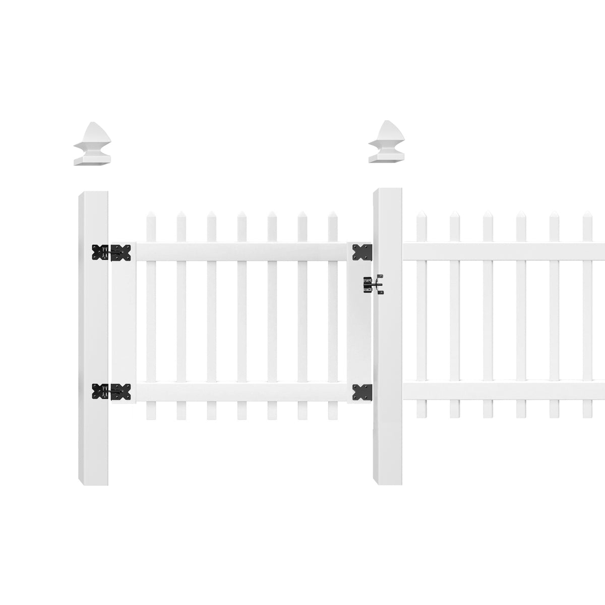 White Vinyl Picket Fence Gate X94980