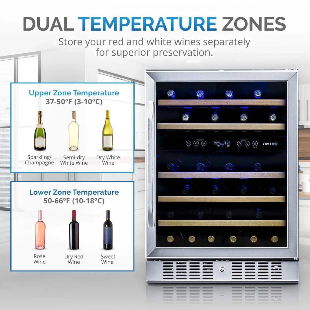 46-Bottle Dual-Zone Compressor Wine Refrigerator U7020