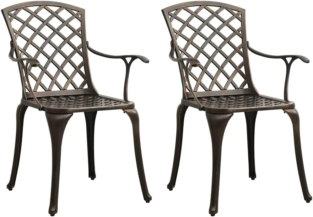 4X White Cast Aluminum Garden Chair L997527