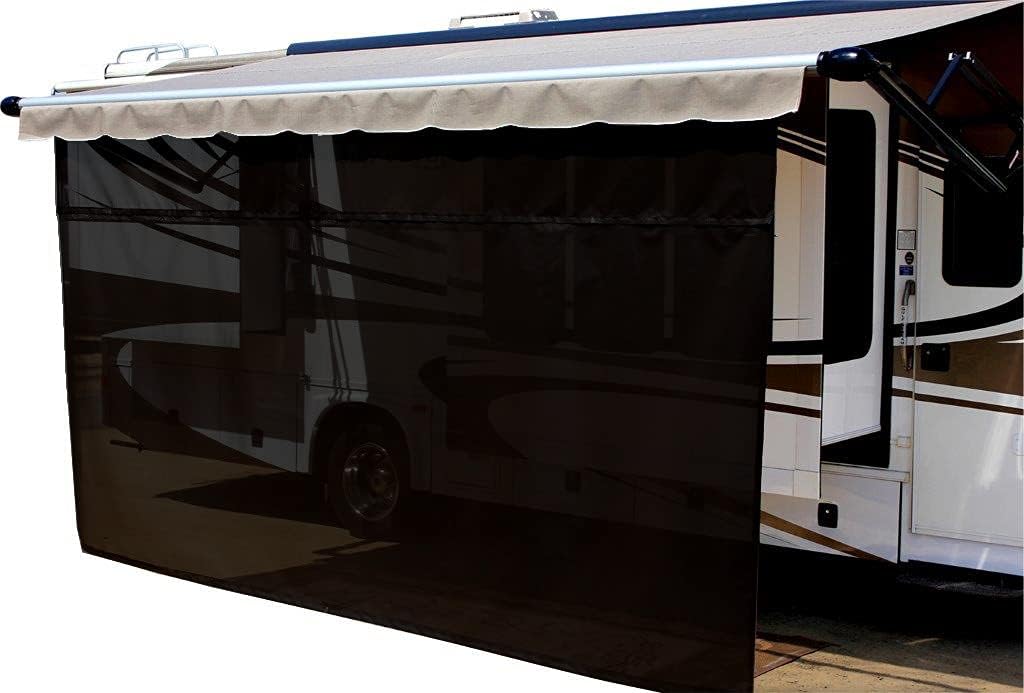 Solar Mesh Sunscreen for 12V Electric RV Awning - 13' x 6' - Grey V400989