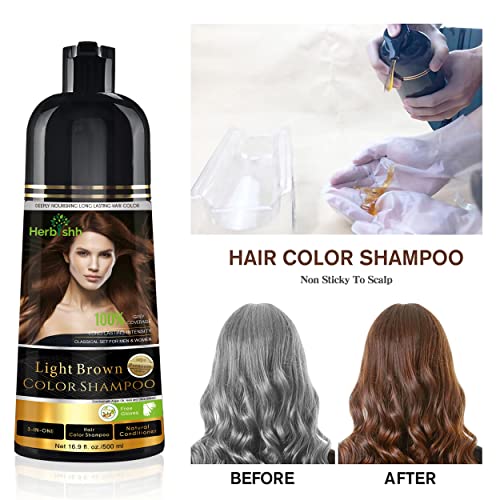 Dark Brown 500 Ml Hair Color Shampoo I1851