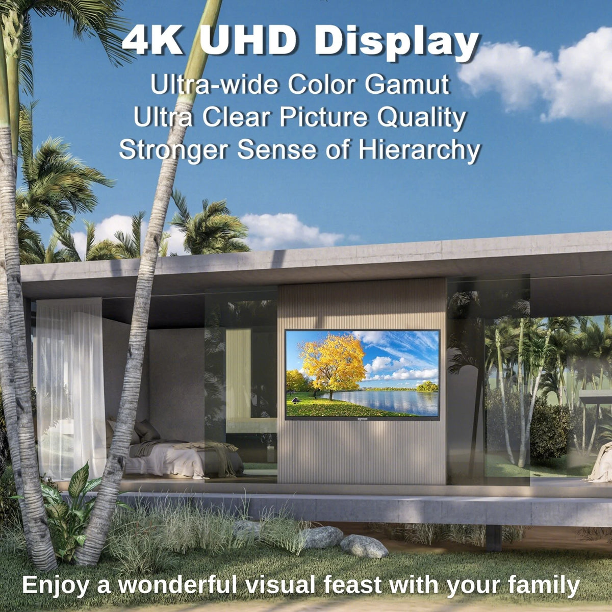 55 inch 2000 Nits 4K UHD IP55 Waterproof Outdoor TV M526