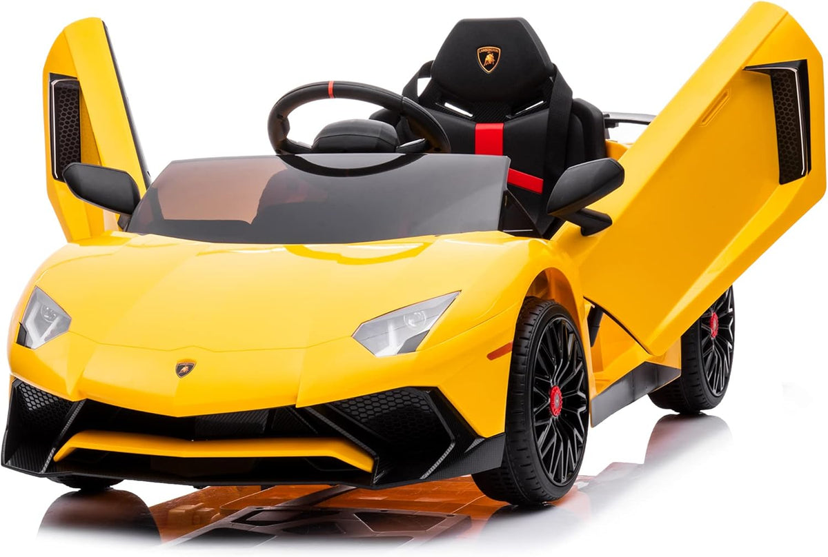 12V Licensed Lamborghini Aventador Battery Powered Sports Car Toy - Black R55168