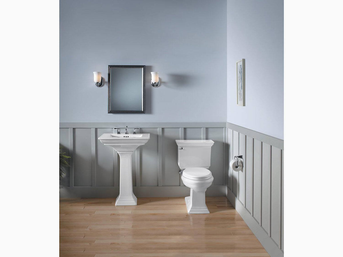 24 In. Pedestal Bathroom Sink with 8 In. Widespread Faucet Holes S5786