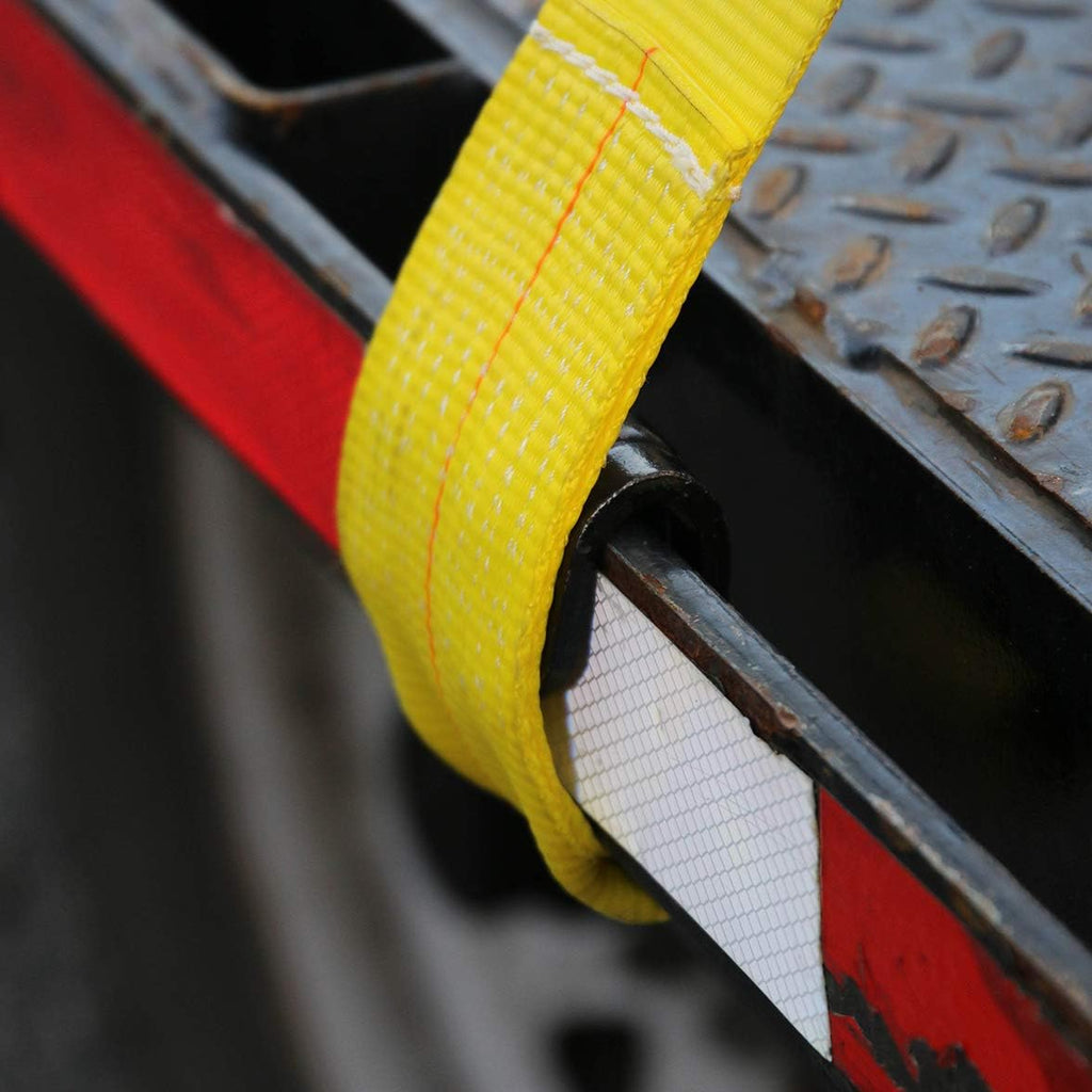 10 Winch Straps, 4 x30' Flatbed Trailer Tie Downs with Flat Hooks L6710
