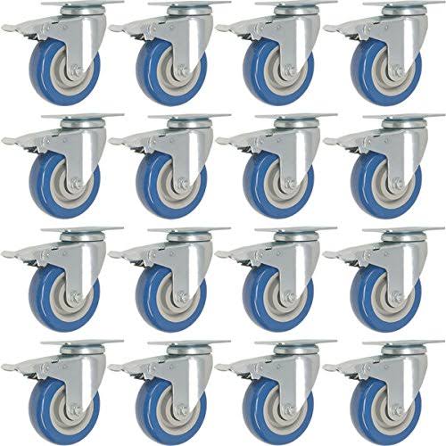 12 Pack 4 inch Swivel Caster Wheel with Brake F739773