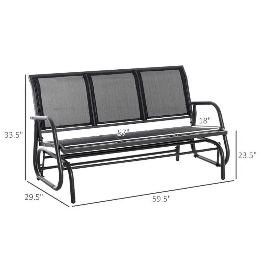 3 Seat Gliding Bench Chair W1194
