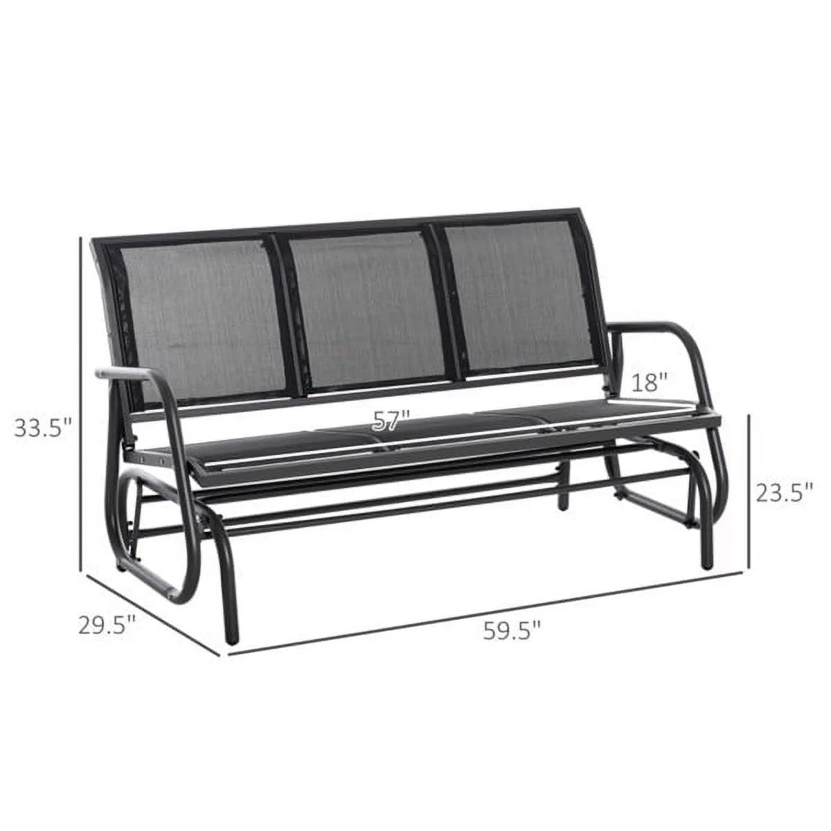 3 Seat Gliding Bench Chair W1194