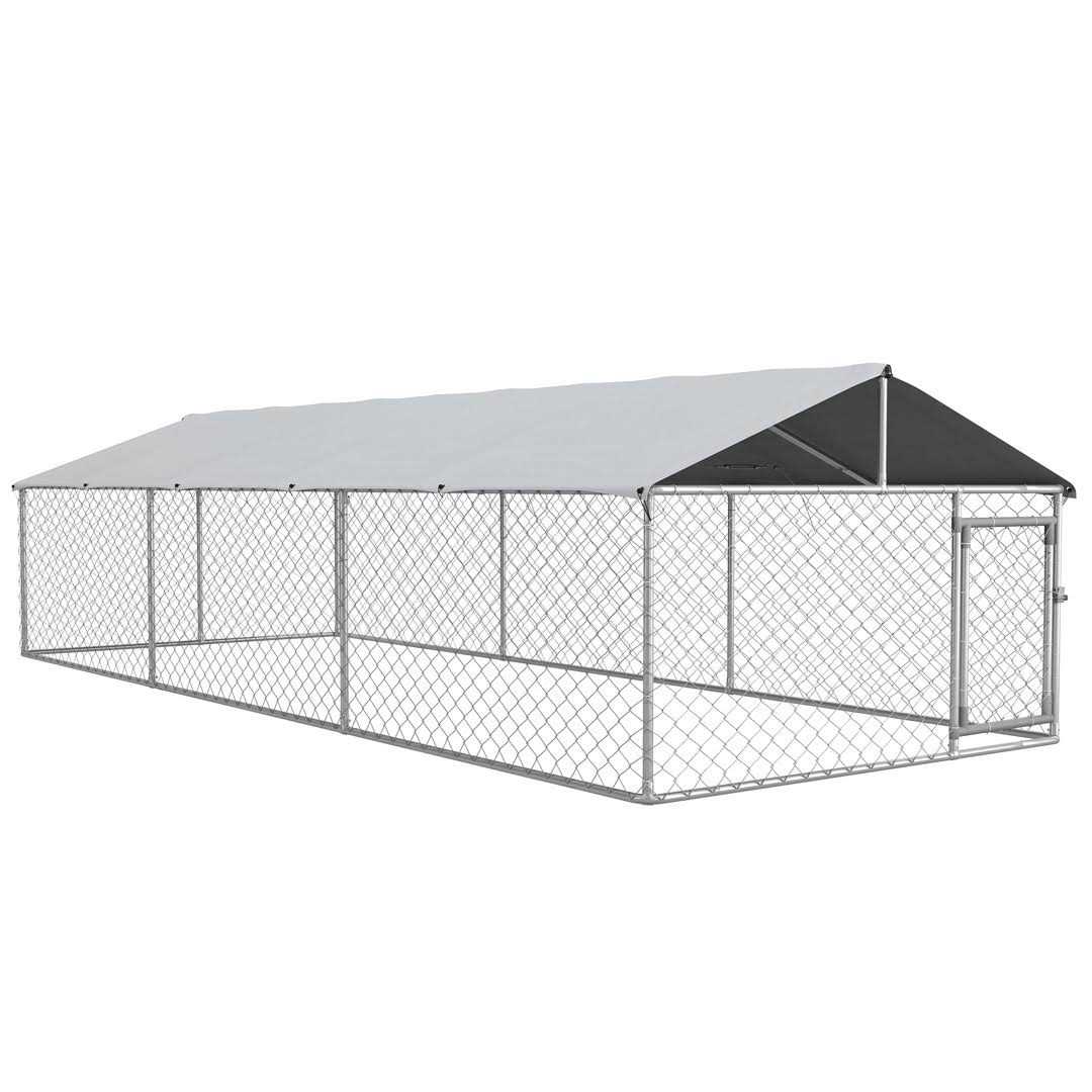 Large Outdoor Dog Kennel with Waterproof UV Resistant Roof M613