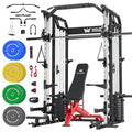 Smith Machines Squat Rack with Cable Crossover Machine J59480