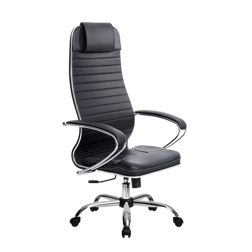 Black High Back Executive Office Chair with Adjustable Headrest and Armrests X3918