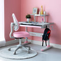 Kids Study Desk and Chair Set Adjustable with Drawer and Bookstand Pink G435768