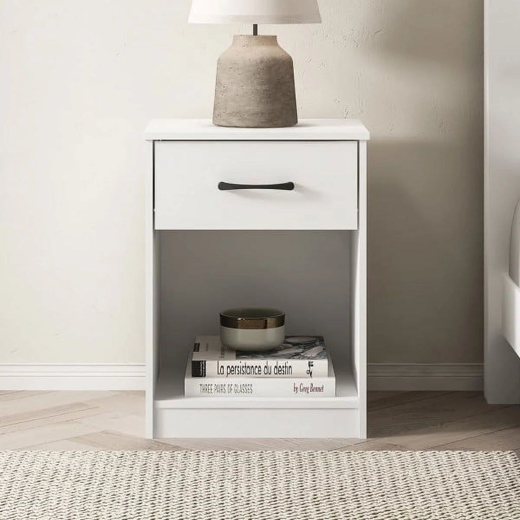 White 1 Drawer Nightstand G267722